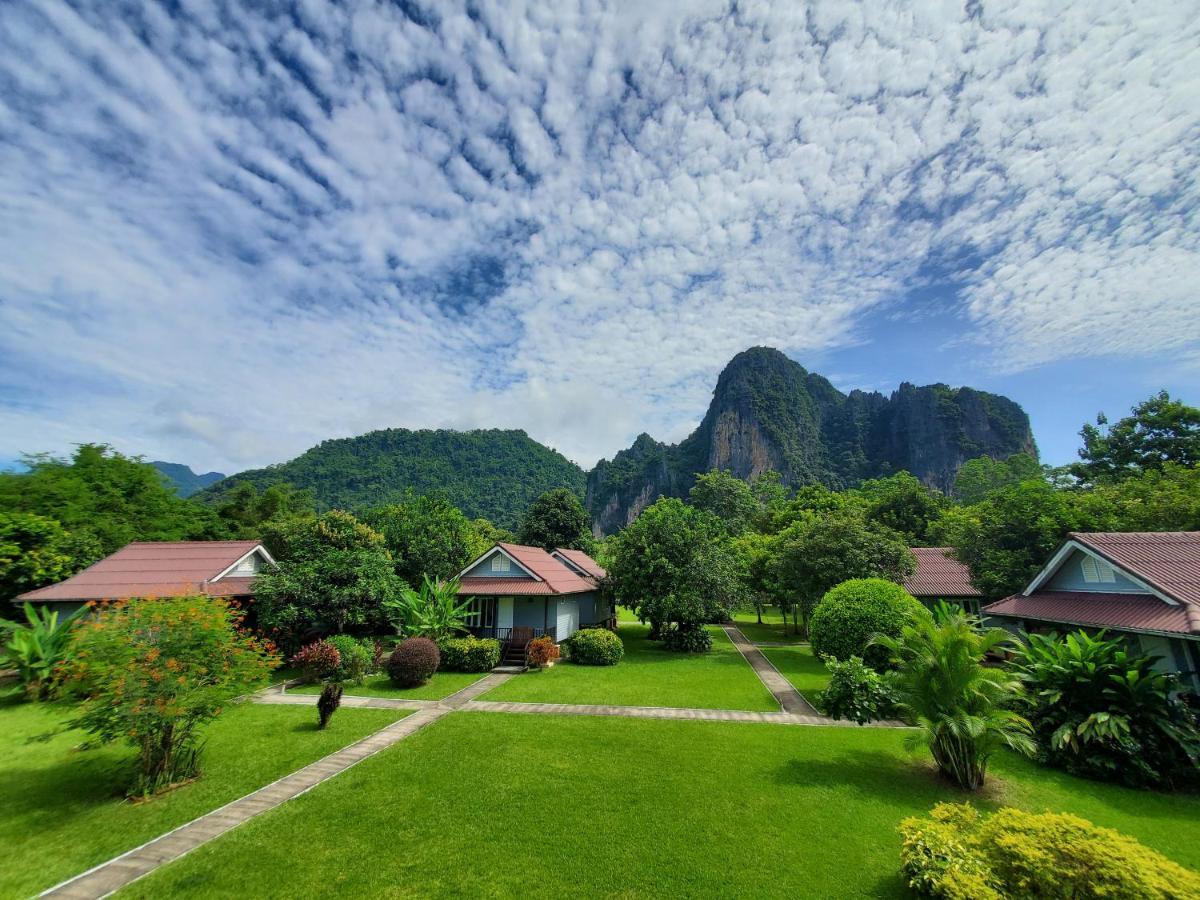 Bearlinbungalow Vang Vieng Esterno foto