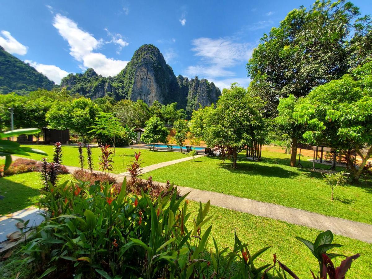 Bearlinbungalow Vang Vieng Esterno foto