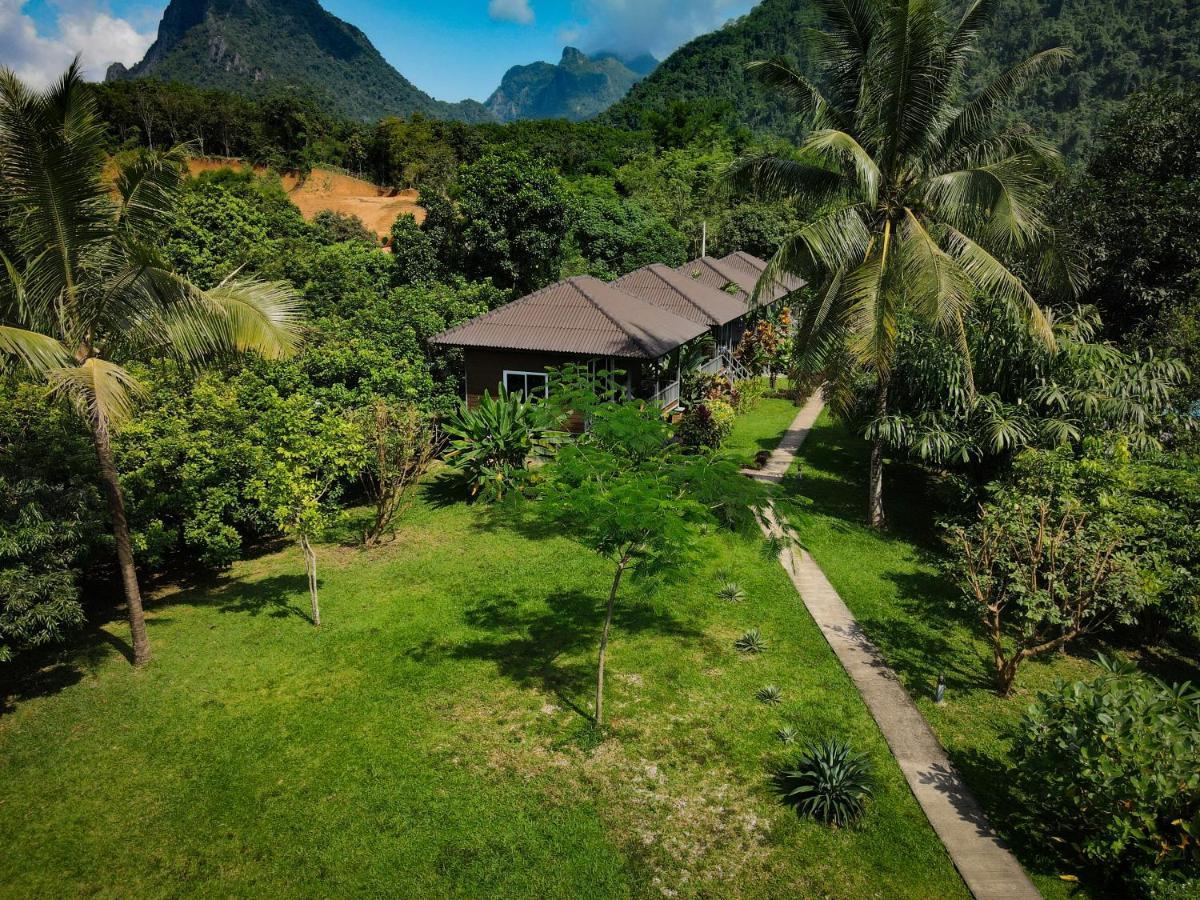 Bearlinbungalow Vang Vieng Esterno foto