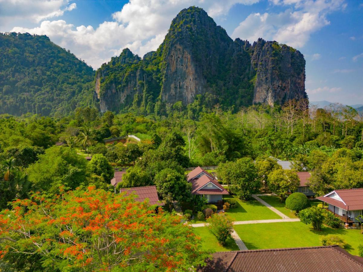 Bearlinbungalow Vang Vieng Esterno foto